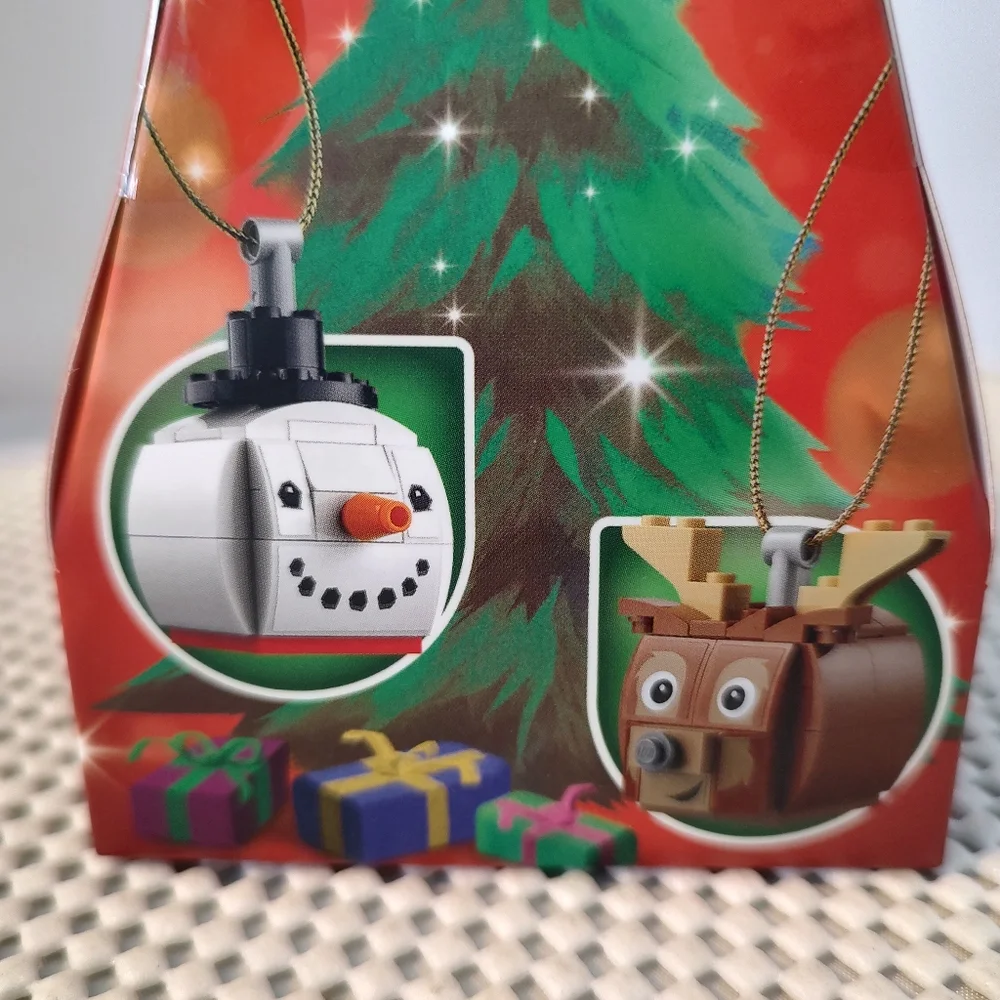 Lego Ornaments 854050 Reindeer & Snowman Ornaments NWT Building Toy Set